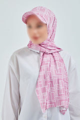 GEOMETRIC PRINT HAT - Black & Beige - MADE IN TURKEY