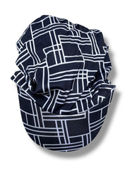 GEOMETRIC PRINT HAT - Black & White - MADE IN TURKEY