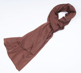 CRUSH ZARI CHIFFON - CHOCOLATE BROWN