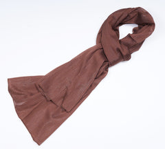 CRUSH ZARI CHIFFON - CHOCOLATE BROWN