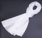 CRUSH ZARI CHIFFON - WHITE