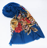 Printed Light Navy Full Border - Made in Türkiye