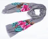 Printed Ash Grey Full Border - Made in Türkiye