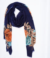 Printed Deep Navy Blue Full Border - Made in Türkiye