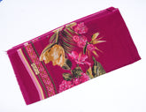 Printed Radiant Magenta Grace Scarf - Made in Türkiye