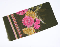 Printed Olive Garden Grace Scarf - Made in Türkiye