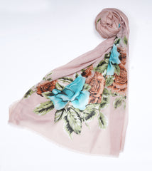 Printed Soft Beige Half of Border - Made in Türkiye