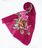 Printed Fuchsia Pink Half of Border - Made in Türkiye