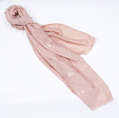 Chanel Embossed Jacquard Scarf - Pale Rose