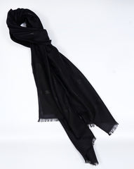 Chanel Embossed Jacquard Scarf - Black
