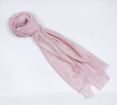 Chanel Embossed Jacquard Scarf - Light Pink