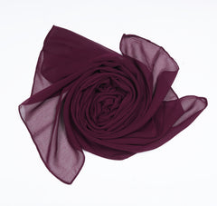 GEORGETTE SCARF - DEEP PLUM