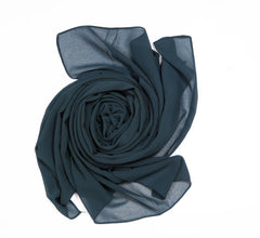 GEORGETTE SCARF - TEAL GREEN