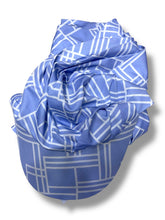 GEOMETRIC PRINT HAT - Sky blue & White - MADE IN TURKEY