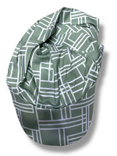 GEOMETRIC PRINT HAT - Sage green & White - MADE IN TURKEY