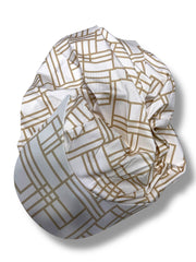 GEOMETRIC PRINT HAT - Granite & Dune - MADE IN TURKEY