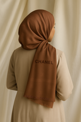 Chanel Embossed Jacquard Scarf - Cedar Wood