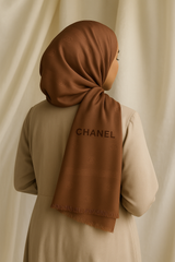 Chanel Embossed Jacquard Scarf - Cedar Wood