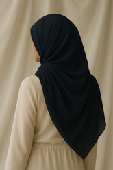 GEORGETTE SCARF - TEAL GREEN