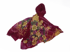 Caravané by Nourah - Printed Scarlet Maroon Lawn - Made In Turkey