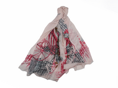 Caravané by Nourah - Printed Rosé Journey Lawn - Made In Turkey