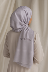 Chanel Embossed Jacquard Scarf - Pale Lavender