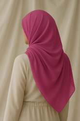 GEORGETTE SCARF - WINE RED