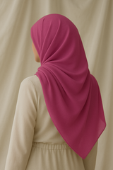 GEORGETTE SCARF - WINE RED