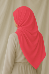 GEORGETTE SCARF - ROSE RED