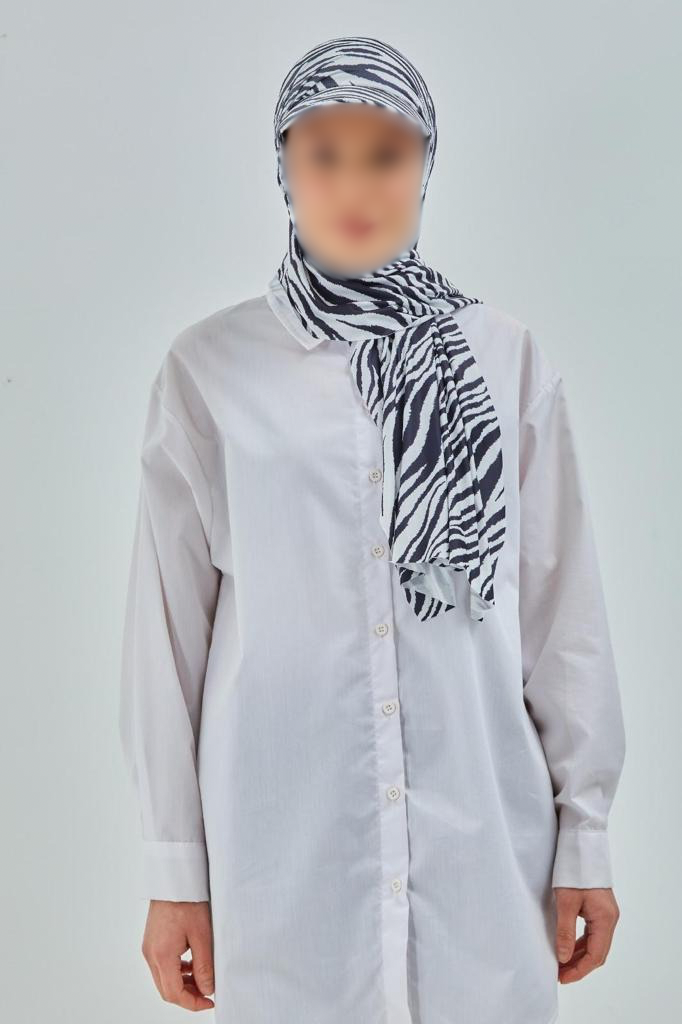 ZEBRA PRINT - Sky Blue & Navy - MADE IN TURKEY