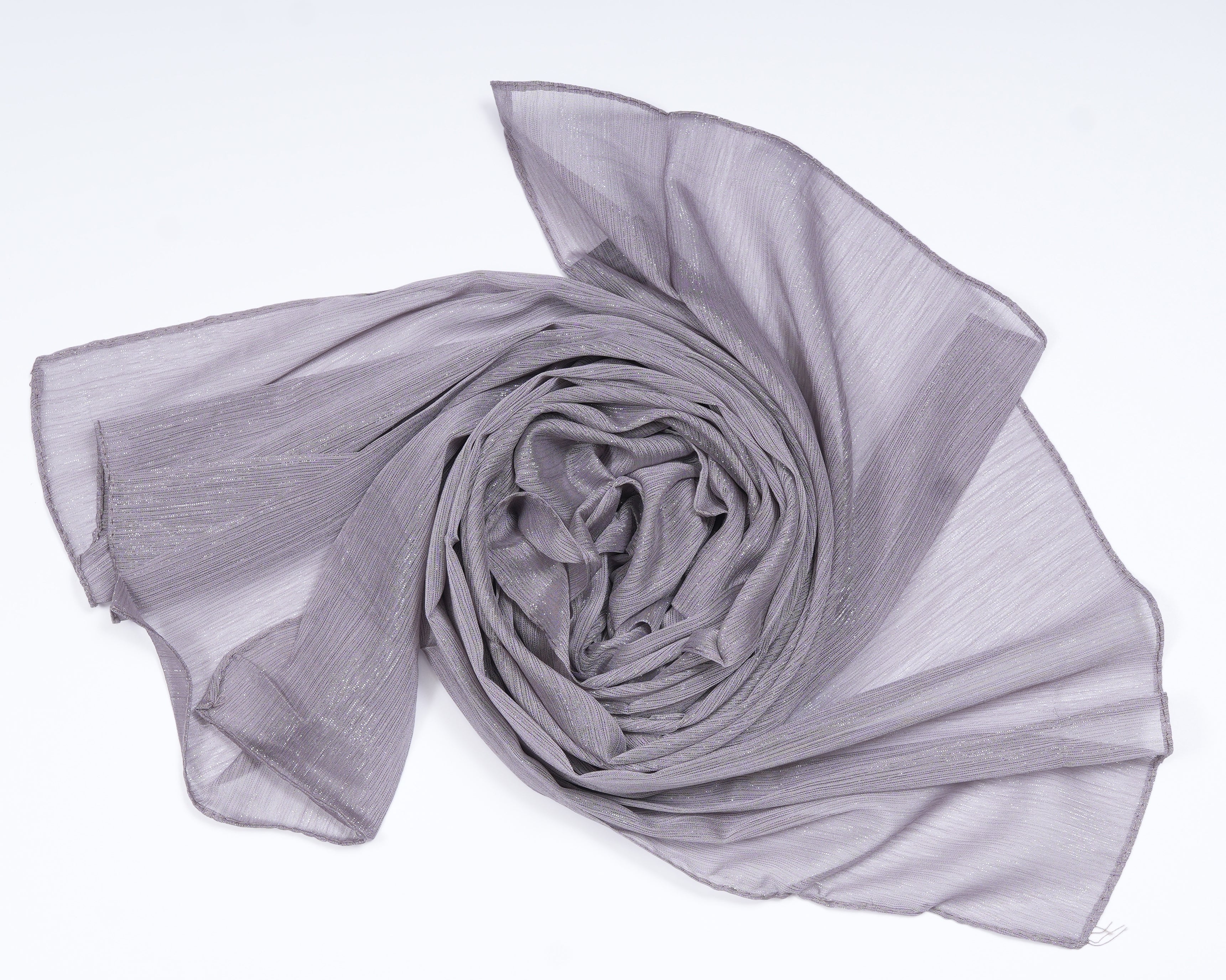 CRUSH ZARI CHIFFON - SILVER MAUVE
