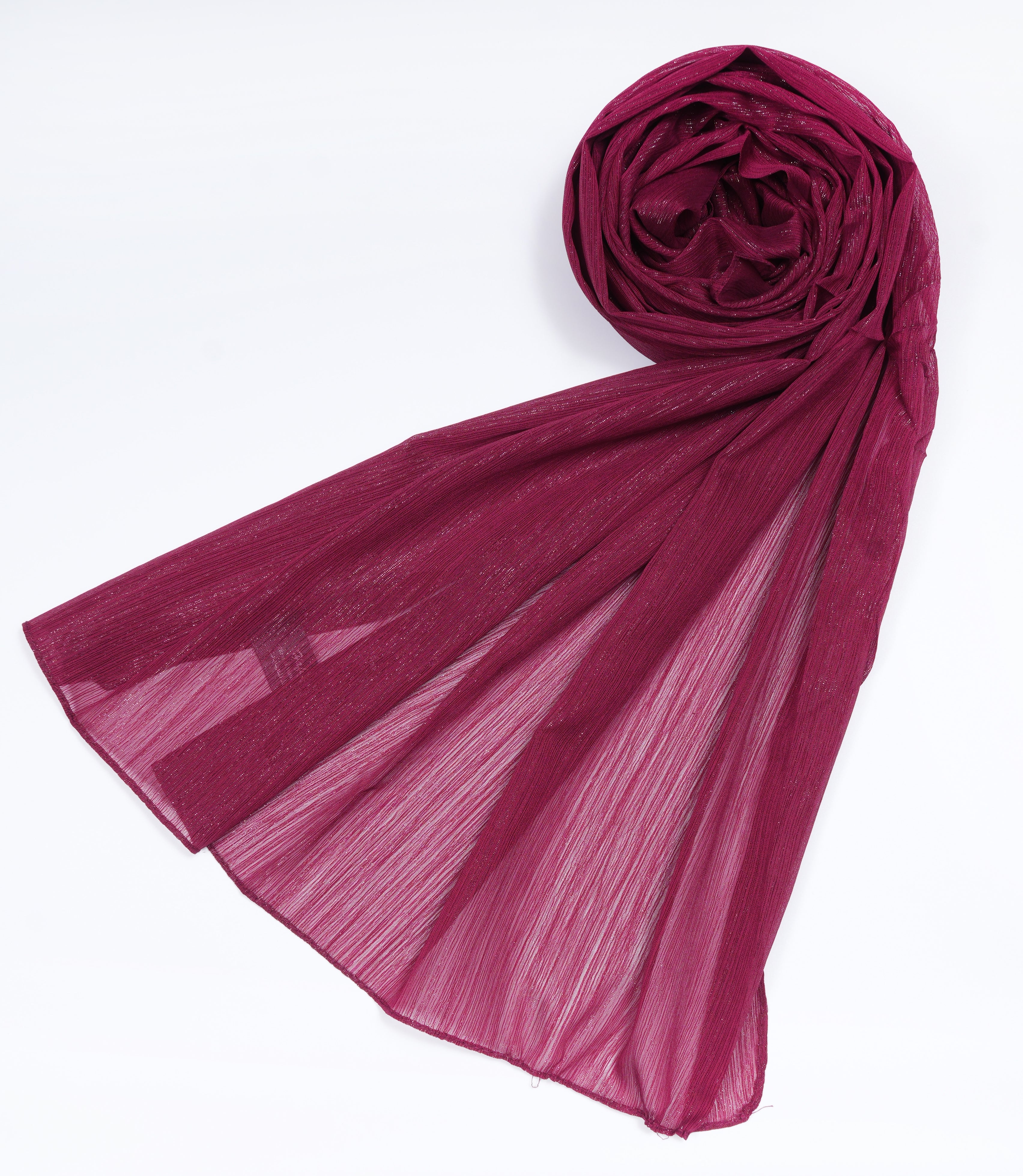 CRUSH ZARI CHIFFON - DEEP BERRY