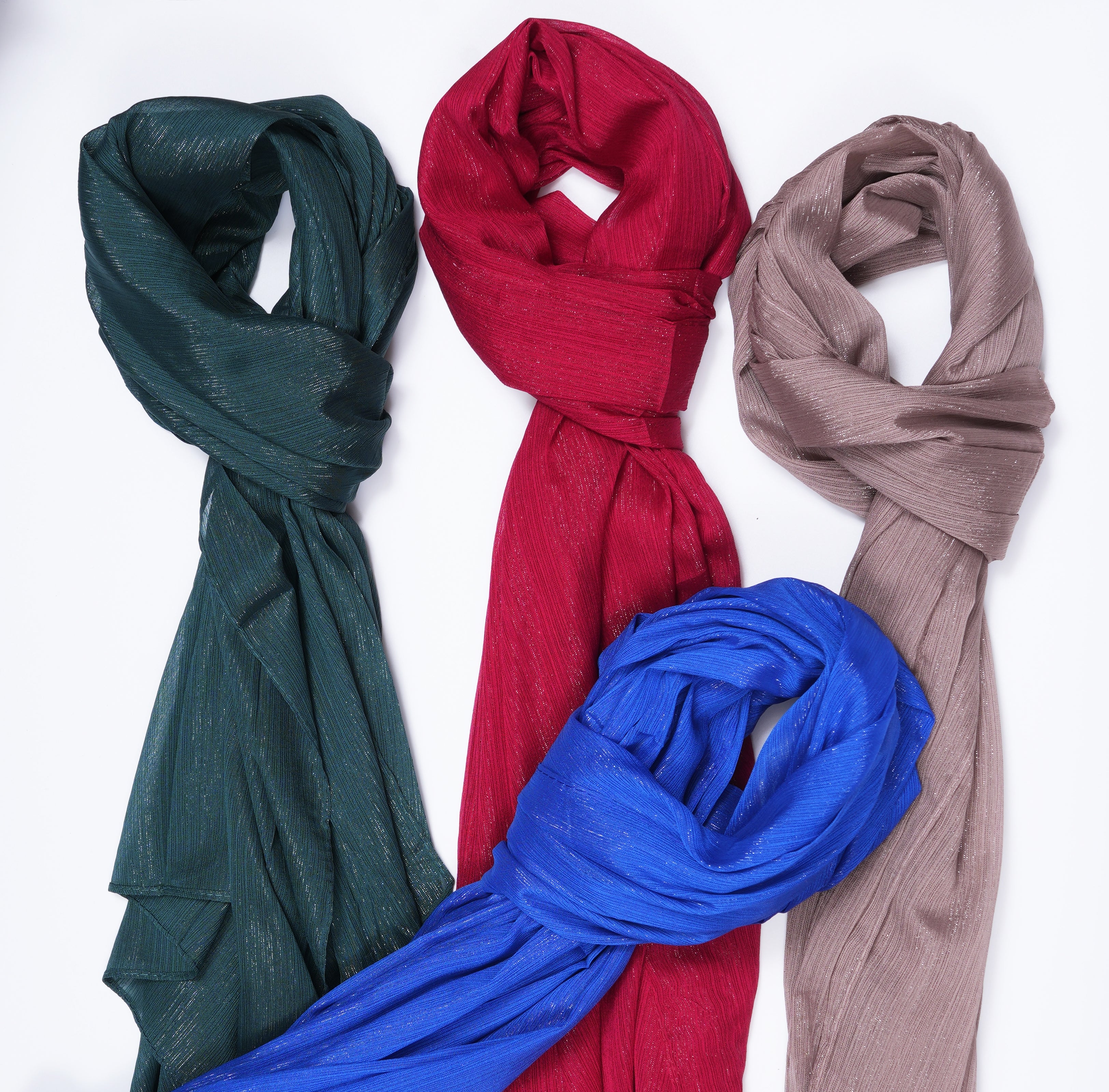 CRUSH ZARI CHIFFON - NAVY BLUE