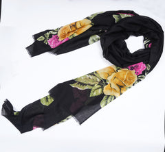 Printed Classic Black with Green Full Border - Made in Türkiye