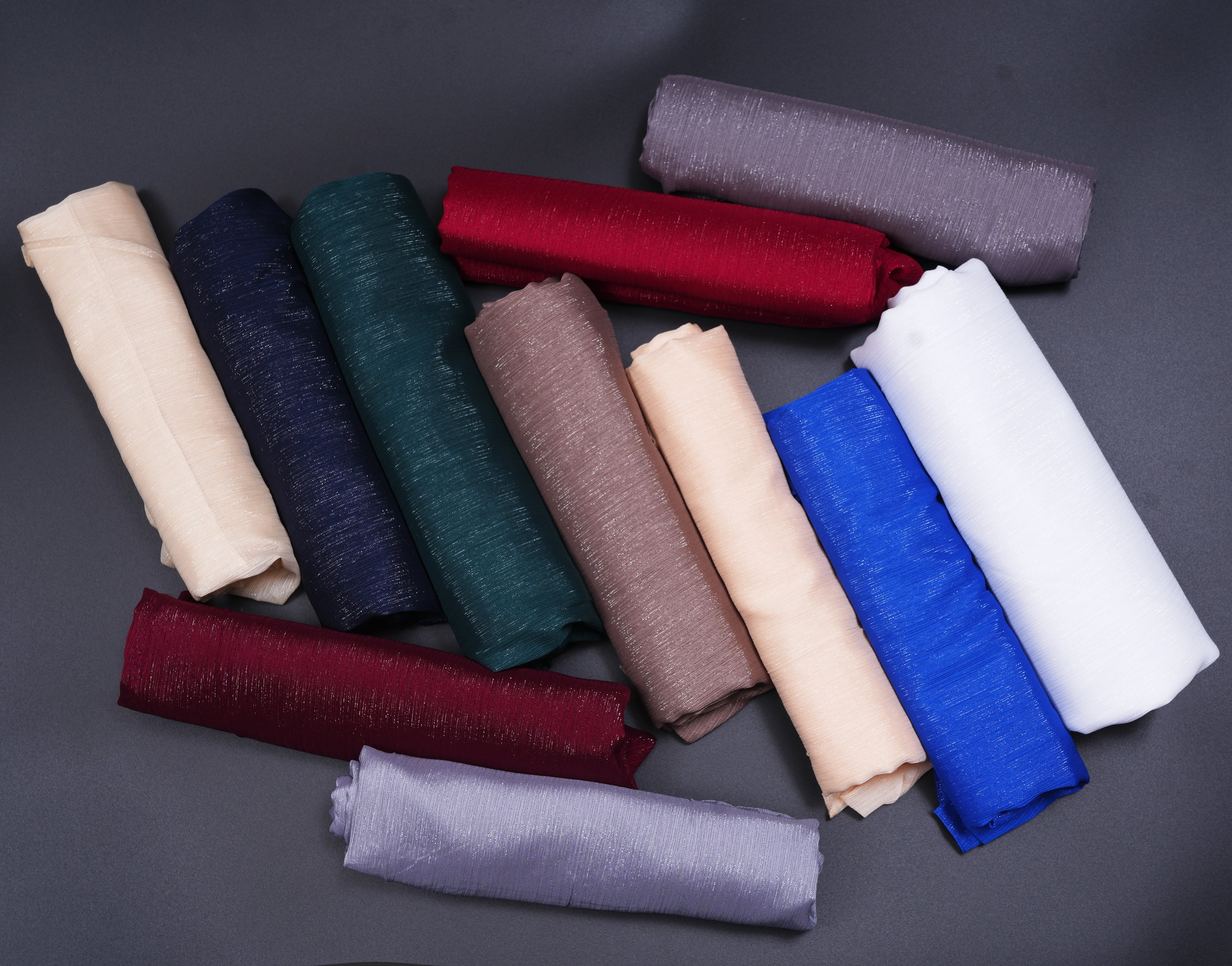 CRUSH ZARI CHIFFON - LAVENDER GRAY
