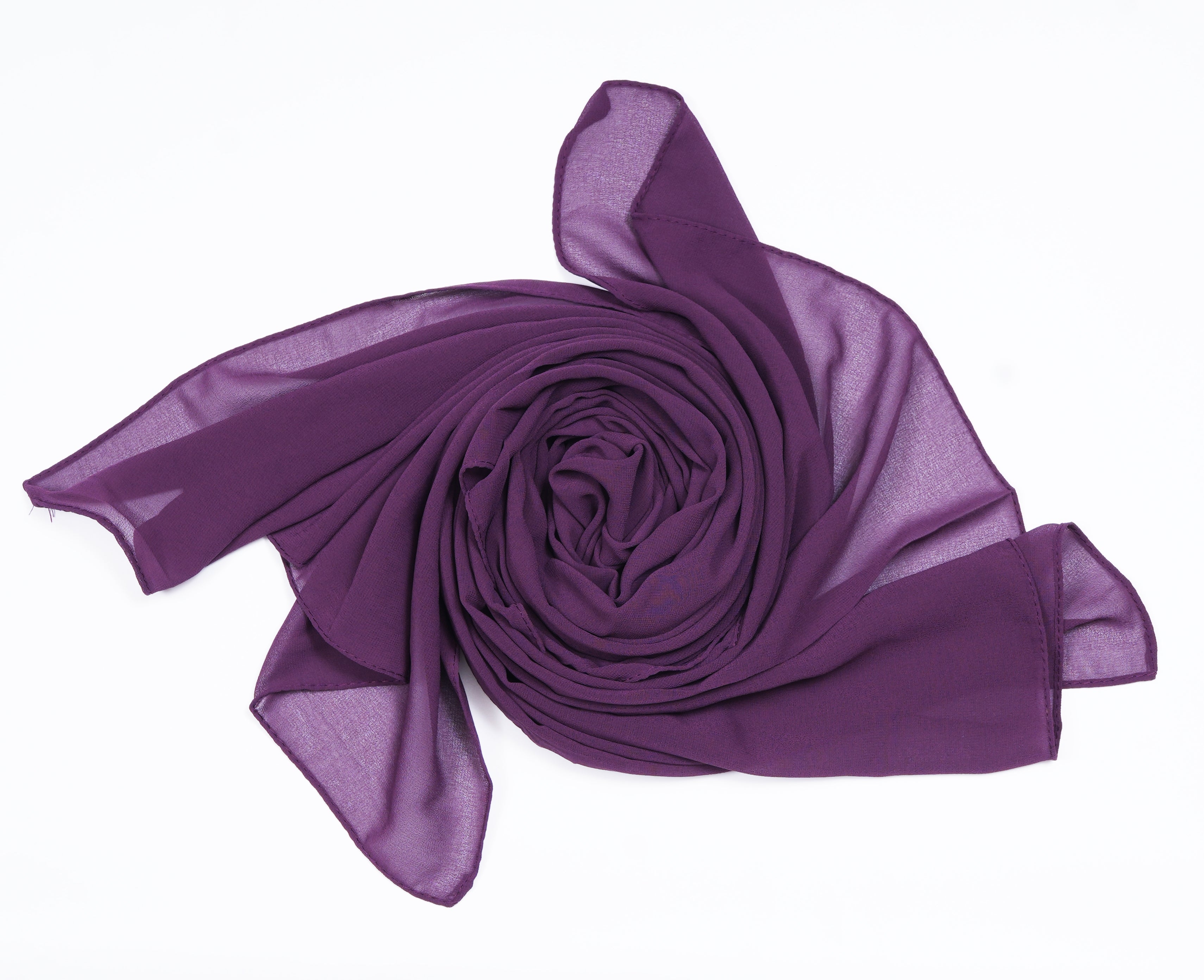 GEORGETTE SCARF - ROYAL PURPLE