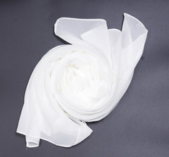 GEORGETTE SCARF - PURE WHITE