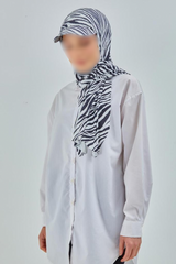 ZEBRA PRINT - Sky Blue & Navy - MADE IN TURKEY
