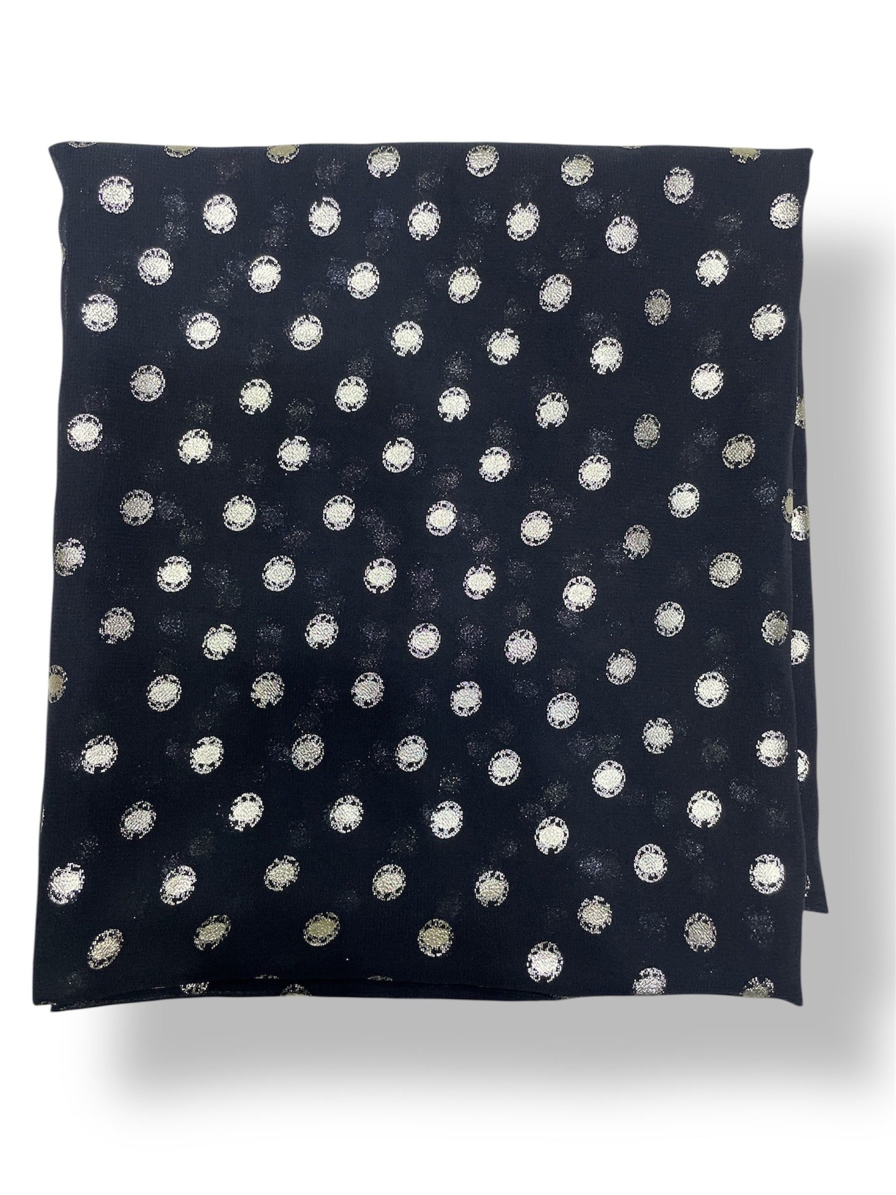 BLACK POLKA LUXE GEORGETTE