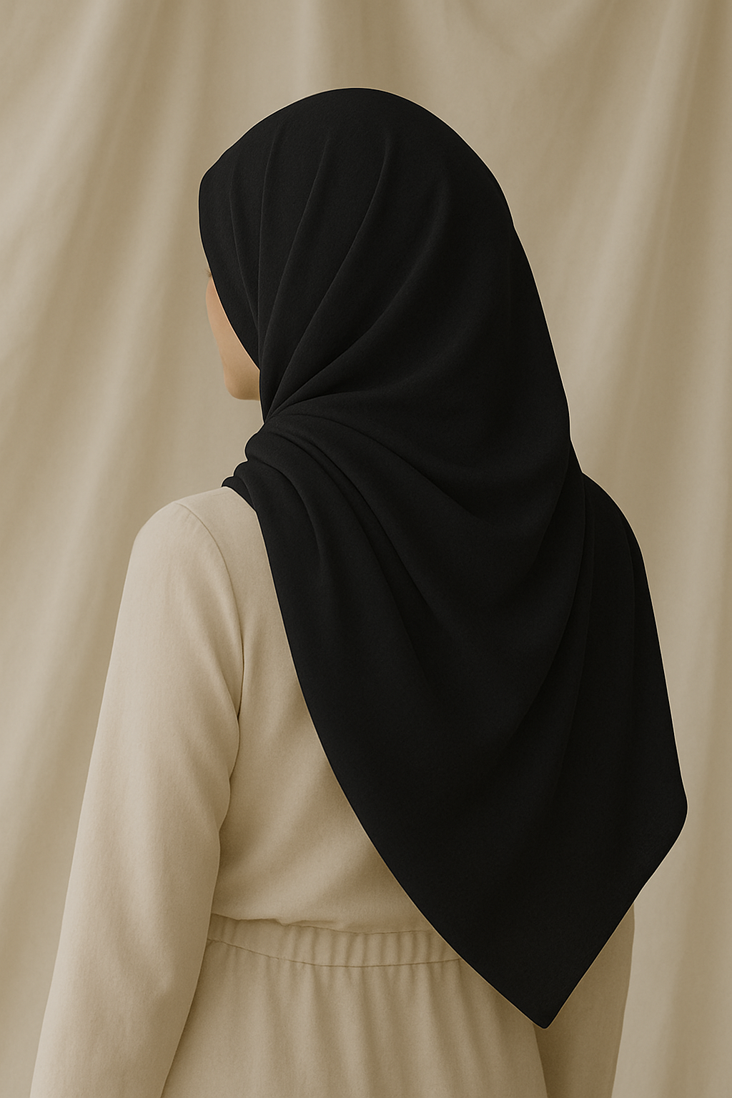 GEORGETTE SCARF - BLACK