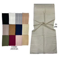 Chanel Embossed Jacquard Scarf - Olive Green