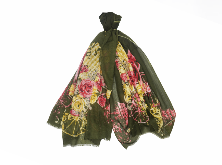 Caravané by Nourah - Printed Classical Green Lawn - Made In Turkey